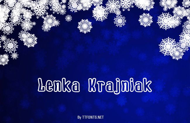 Lenka Krajniak example